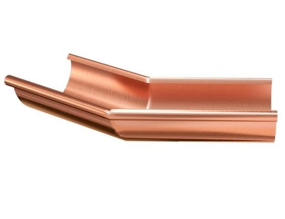 Водосток Aquasistem, система 125x90 - Угол желоба наружный медный 135° купить в Тамбове