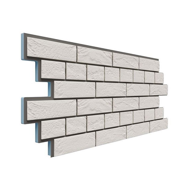 Фасадная термопанель Доломит Венецианский кирпич 20 мм Белый купить в Тамбове