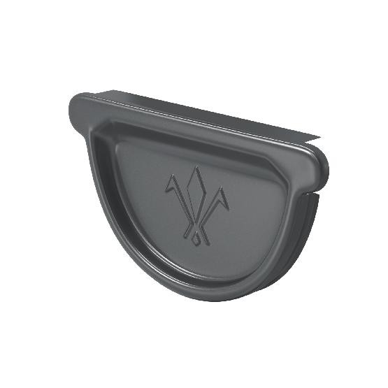 Водосток Aquasistem, система 125x90 -  Заглушка универсальная с резиновым уплотнителем RAL 7024 Тёмно-серый купить в Тамбове