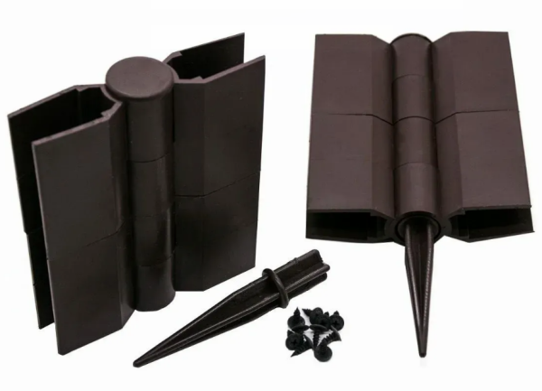 Угловой (стыковочный) шарнир для грядкок ДПК 150мм коричневый купить в Тамбове