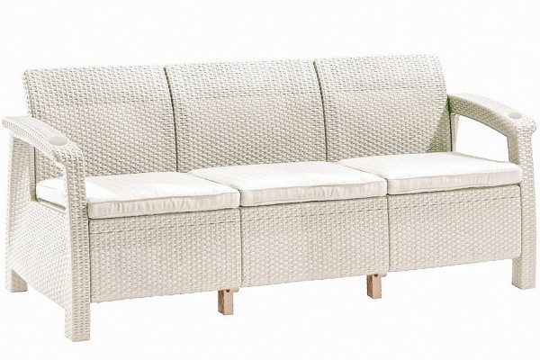 Трёхместный диван  Yalta Sofa 3 Seat белый купить в Тамбове