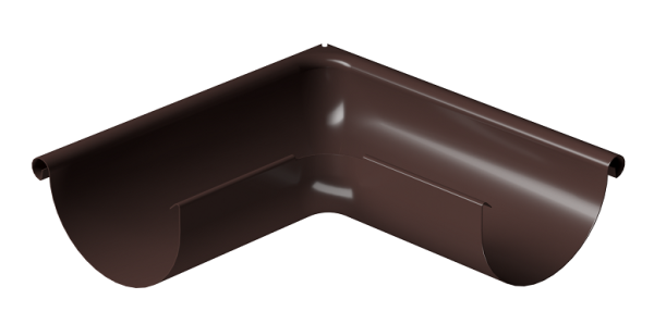 Угол внешний 90° D125 Döcke STAL PREMIUM Шоколад, (RAL 8019) купить в Тамбове