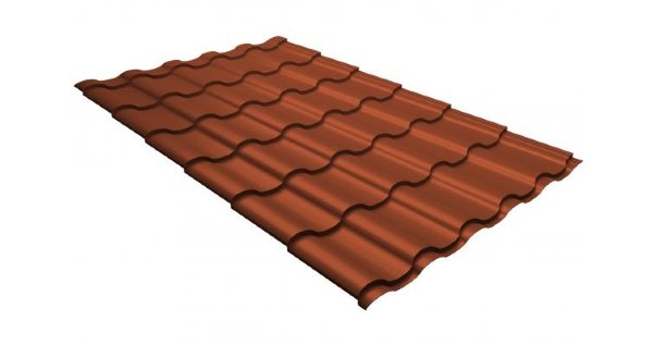 Металлочерепица кредо GL 0,5 GreenСoat Pural RR 750 кирпично-красный (RAL 8004 терракота) купить в Тамбове