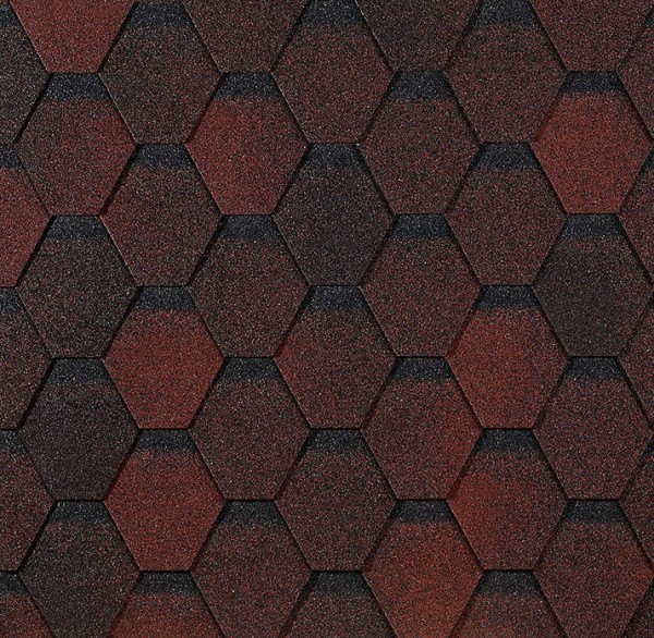 Гибкая черепица EURASIA Docke, Коллекция ШЕСТИГРАННИК Красный купить в Тамбове