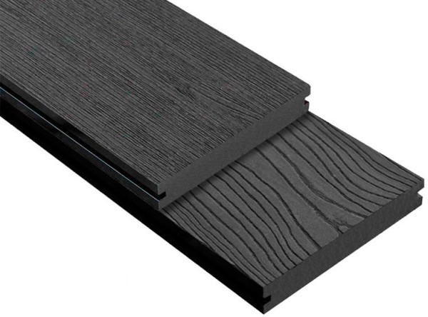 Террасная доска ДПК Outdoor 3D полнотелая STORM/OCEAN BLACK черная купить в Тамбове