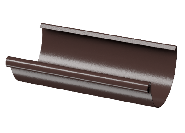 Желоб полукруглый D125 3 м Döcke STAL PREMIUM Шоколад, (RAL 8019) купить в Тамбове