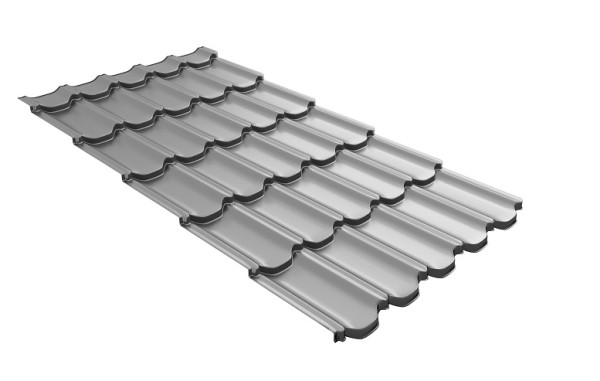 Металлочерепица квинта плюс с 3D резом 0,45 PE RAL 7004 сигнальный серый купить в Тамбове