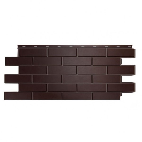 Фасадная панель Nordside, Гладкий Кирпич, Темно-коричневый купить в Тамбове