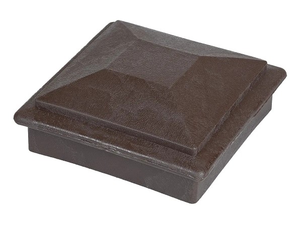 Крышка верхняя фигурная ПВХ для столба Deckart 100х100 Венге купить в Тамбове