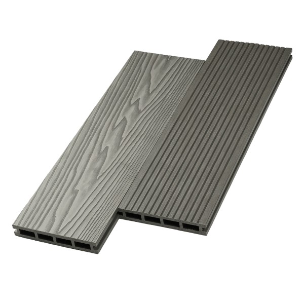 Террасная доска ДПК NanoWood двусторонняя New 3D тиснение + вельвет Серый купить в Тамбове