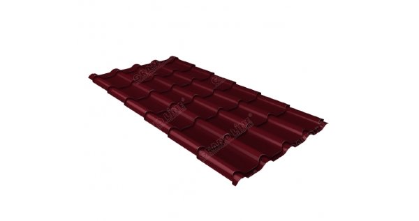 Металлочерепица камея 0,45 Drap RAL 3005 красное вино купить в Тамбове