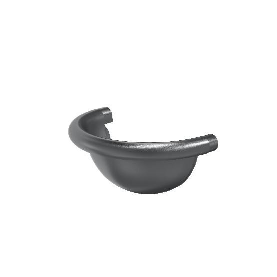 Водосток Aquasistem, Система 125/90 - Заглушка желоба универсальная полукруглая RR 23 Маренго matt купить в Тамбове