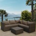 Комплект мебели AFINA плетеной из иск. ротанга YR825A Brown/Beige купить в Тамбове