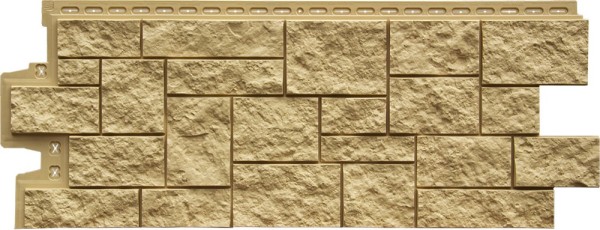 Фасадная панель Grand Line Дикий камень Стандарт песочный купить в Тамбове