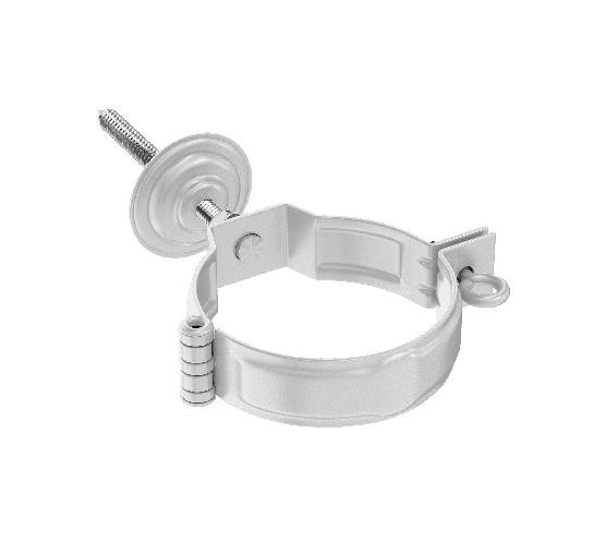 Водосток Aquasistem, система 125x90 - Комплект крепления трубы RR 20 Мраморно-белый купить в Тамбове