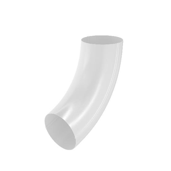 Водосток Aquasistem, система 125x90 - Колено трубы RAL 9003 Белый купить в Тамбове