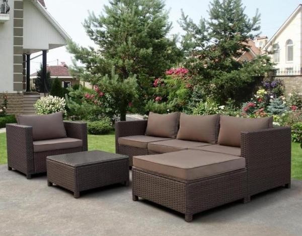 Комплект мебели AFINA плетеной из иск. ротанга YR821A Brown/Beige купить в Тамбове