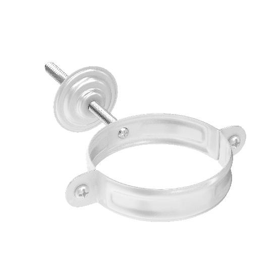 Водосток Aquasistem, система 125x90 - Комплект крепления трубы RAL 9003 Белый купить в Тамбове