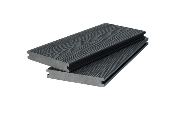 Доска террасная 3D фактура дерева POLIVAN GROUP двухсторонняя полнотелая SINGARAJA чёрный купить в Тамбове