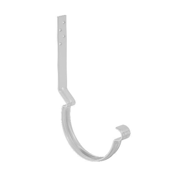 Водосток Aquasistem, система 125x90 - Крюк крепления желоба длинный RAL 9003 Белый купить в Тамбове