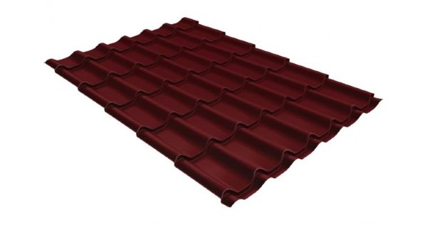 Металлочерепица классик 0,5 Satin RAL 3005 красное вино купить в Тамбове