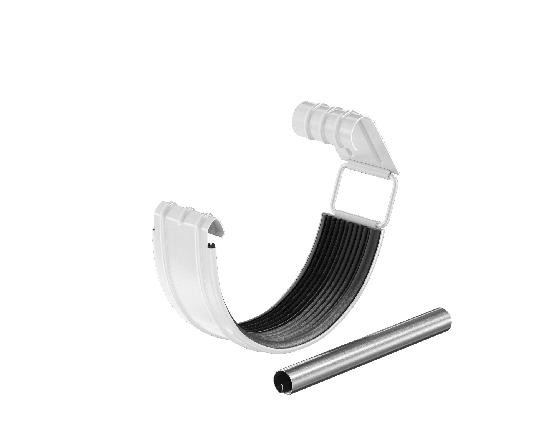 Водосток Aquasistem, система 125x90 - Соединитель желоба с резиновым уплотнителем RR 20 Мраморно-белый купить в Тамбове