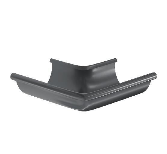 Водосток Aquasistem, система 150/100 -  Угол желоба, наружный 90° RAL 7024 Тёмно-серый купить в Тамбове