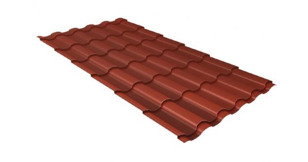 Металлочерепица кредо GL 0,5 Velur20 RAL 8004 терракота купить в Тамбове