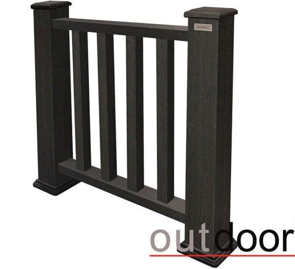Ограждение из ДПК Outdoor Классик 3D STORM чёрный купить в Тамбове