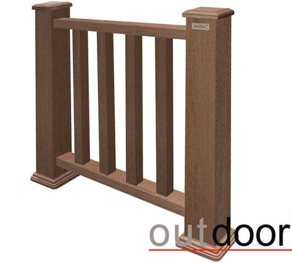 Ограждение из ДПК Outdoor Классик 3D STORM коричневый микс купить в Тамбове