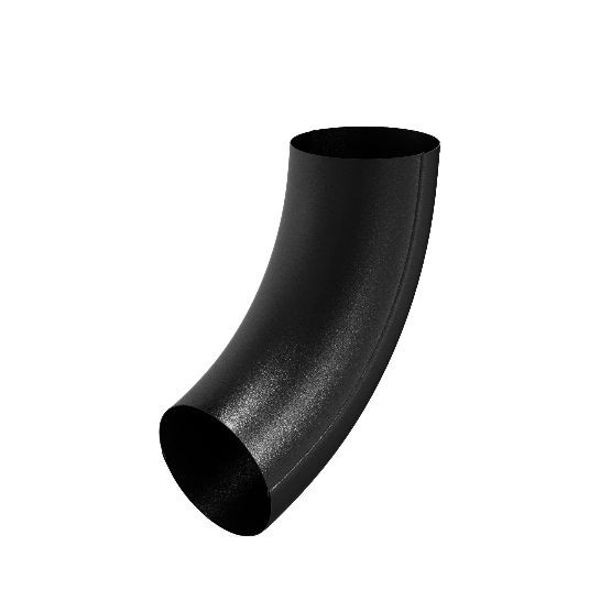 Водосток Aquasistem, система 125x90 - Колено трубы RAL 9005 Чёрный купить в Тамбове