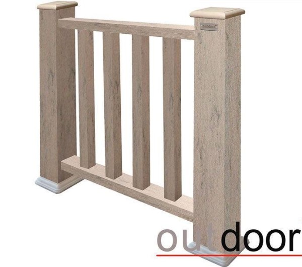 Ограждение из ДПК Outdoor Классик 3D STORM серый микс купить в Тамбове
