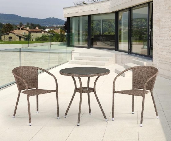 Комплект плетеной мебели AFINA из иск. ротанга T282ANT/Y137C-W56 Light Brown 2Pcs купить в Тамбове