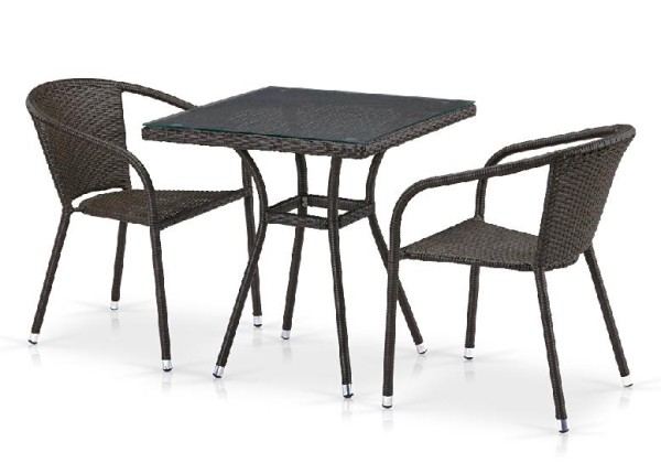 Комплект плетеной мебели AFINA из иск. ротанга T282BNT/Y137C-W53 Brown 2Pcs купить в Тамбове