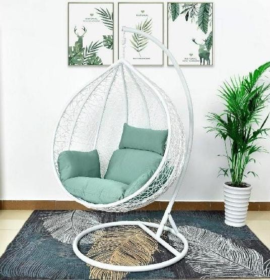 Кресло Подвесное из искусственного ротанга AFM-168A-XL White/Green купить в Тамбове