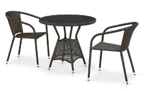 Комплект плетеной мебели AFINA из иск. ротанга T707ANS/Y137C-W53 Brown 2Pcs купить в Тамбове