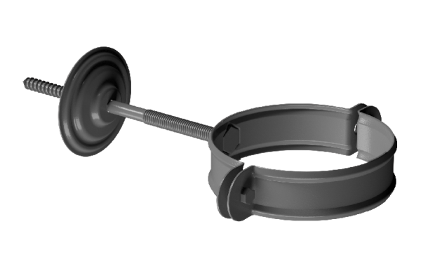 Хомут трубы D90 Döcke STAL PREMIUM Графит, (RAL 7024) купить в Тамбове