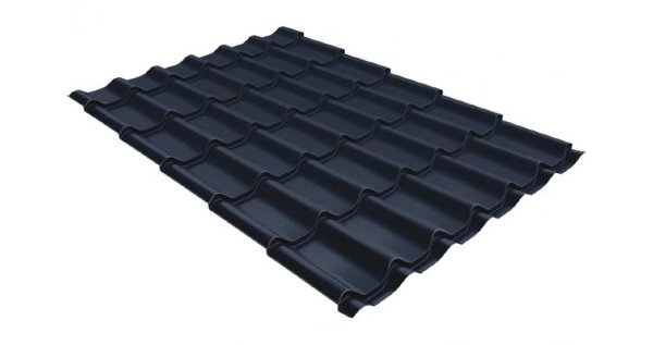 Металлочерепица классик 0,5 Satin RAL 7024 мокрый асфальт купить в Тамбове