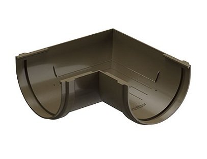 Угол желоба 90˚ Docke Premium ПВХ - Каштан купить в Тамбове