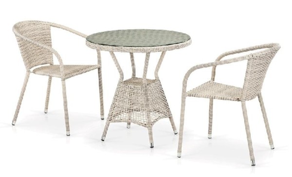 Комплект плетеной мебели AFINA из иск. ротанга T705ANT/Y137C-W85 Latte 2Pcs купить в Тамбове