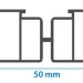 Лага алюминиевая KRONEX 50x25x3000 мм несущая купить в Тамбове
