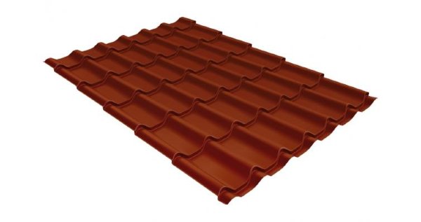 Металлочерепица классик GL 0,5 Velur20 RAL 8004 терракота купить в Тамбове