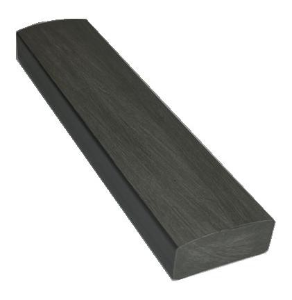 Лавочный брус Ecodecking Некст полнотелый брашированный 70х35 графит купить в Тамбове