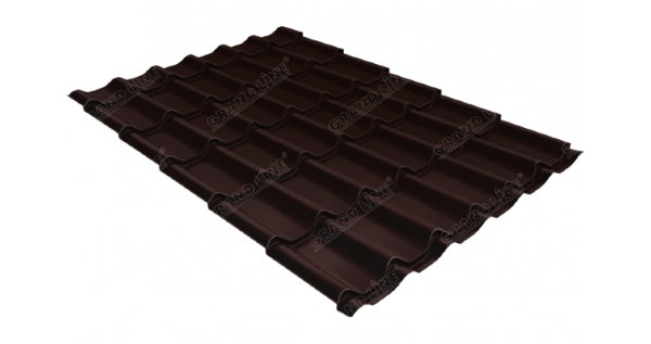 Металлочерепица классик GL 0,5 Quarzit RAL 8017 шоколад Metallic купить в Тамбове