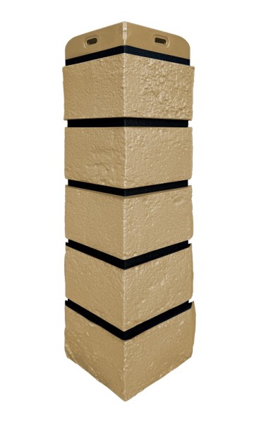 Угол Grand Line состаренный кирпич премиум Песочный (шов RAL 9005) купить в Тамбове