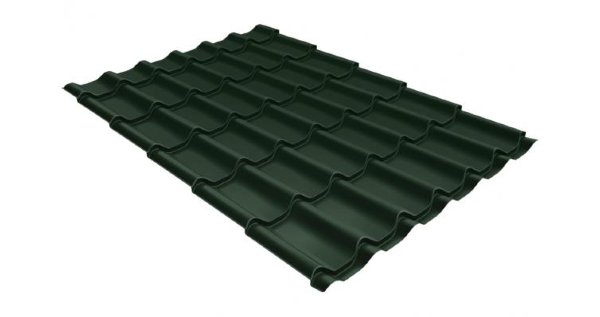 Металлочерепица классик 0,5 Satin RR 11 темно-зеленый купить в Тамбове